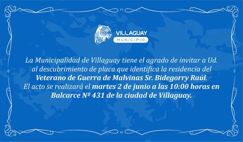 Descubrir�n placa en el domicilio del VGM Ra�l Bidegorry